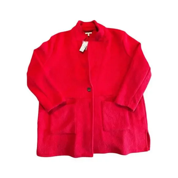 Maurices Women’s Plus Size 2X Red Wool Blend Coat Jacket NWT Style Number 213809 - Picture 3 of 11